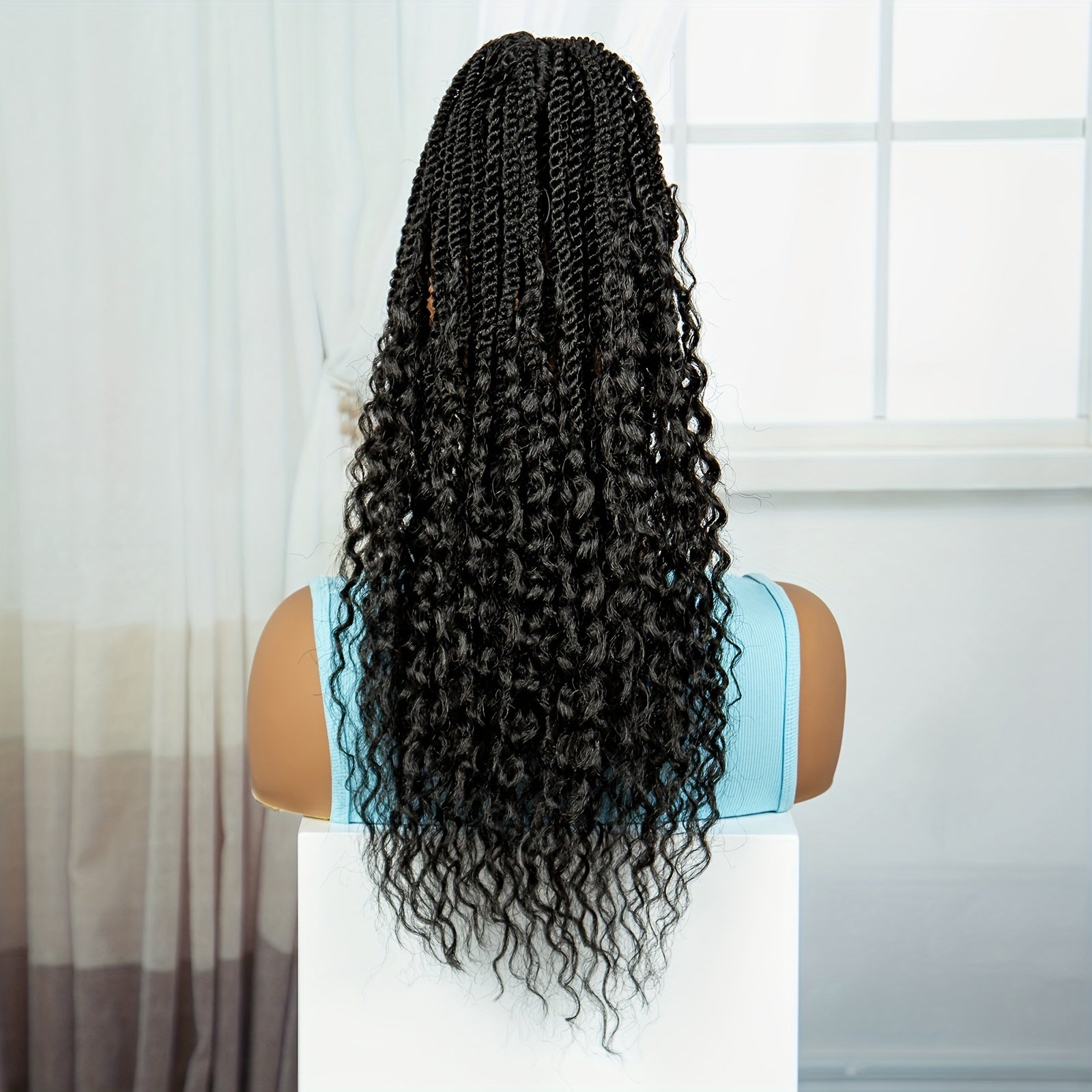 Elegant Synthetic Braided Ponytail Extension for Women - Versatile Hair Accessory, Suitable for All Skin Tones