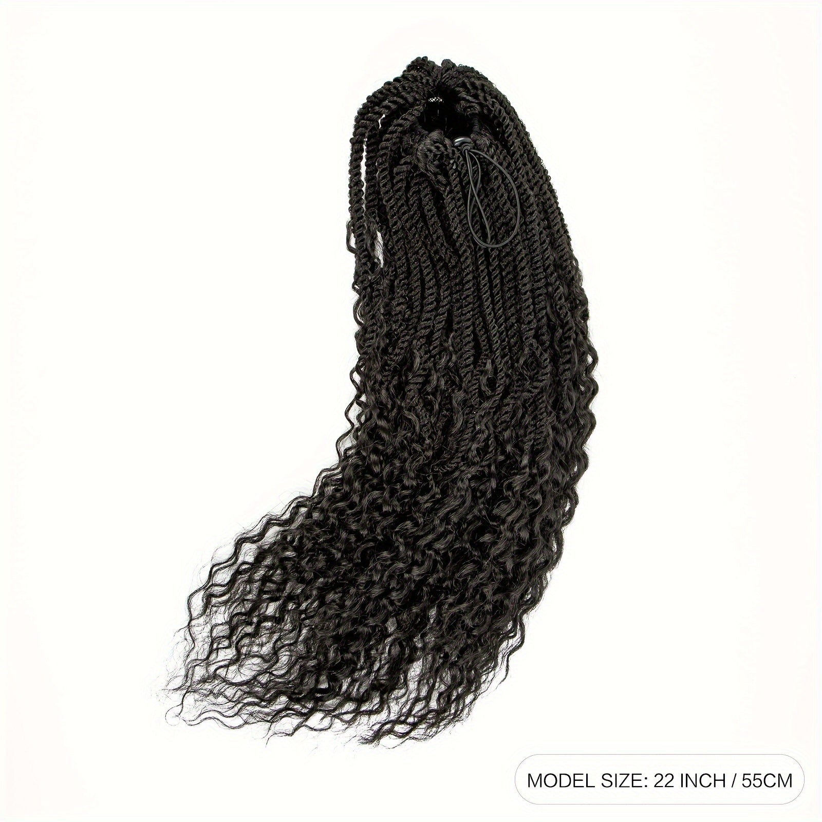 Elegant Synthetic Braided Ponytail Extension for Women - Versatile Hair Accessory, Suitable for All Skin Tones