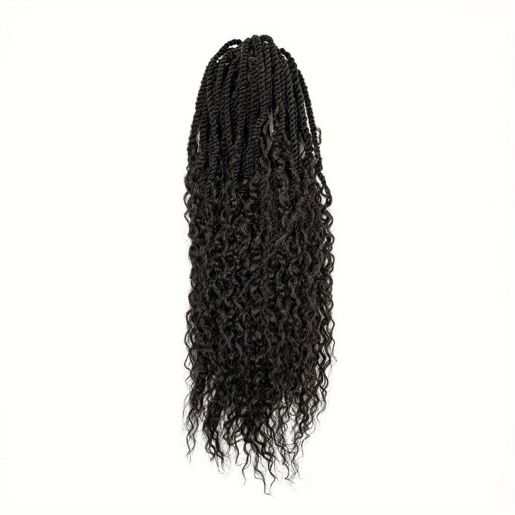 Elegant Synthetic Braided Ponytail Extension for Women - Versatile Hair Accessory, Suitable for All Skin Tones