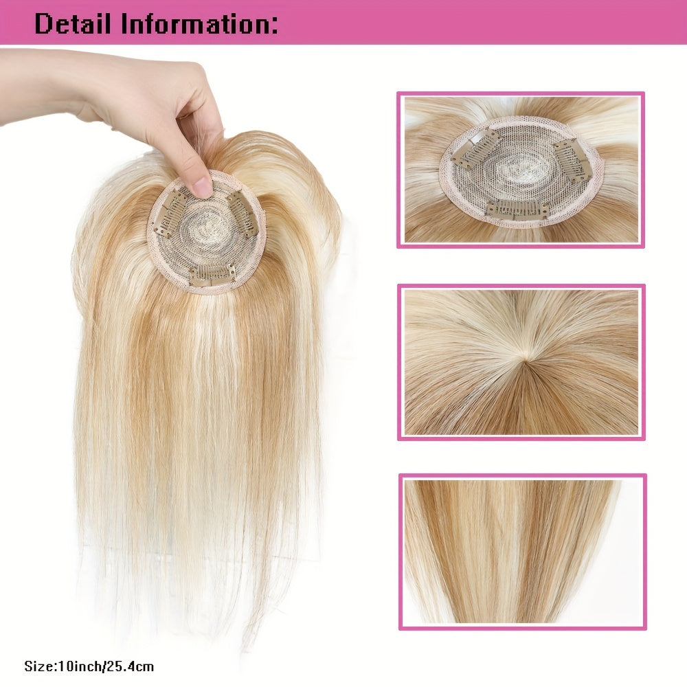Straight Human Hair, Clip-In Bangs Made from 100% Real Human Hair, Topper with Bangs Hair, Featuring Wispy Styles and a 360° 3D Design. These Hair Extensions are Perfect for Women Looking for Fake Bangs to Wear Daily, O-Shaped Intranet, #12p613 Color