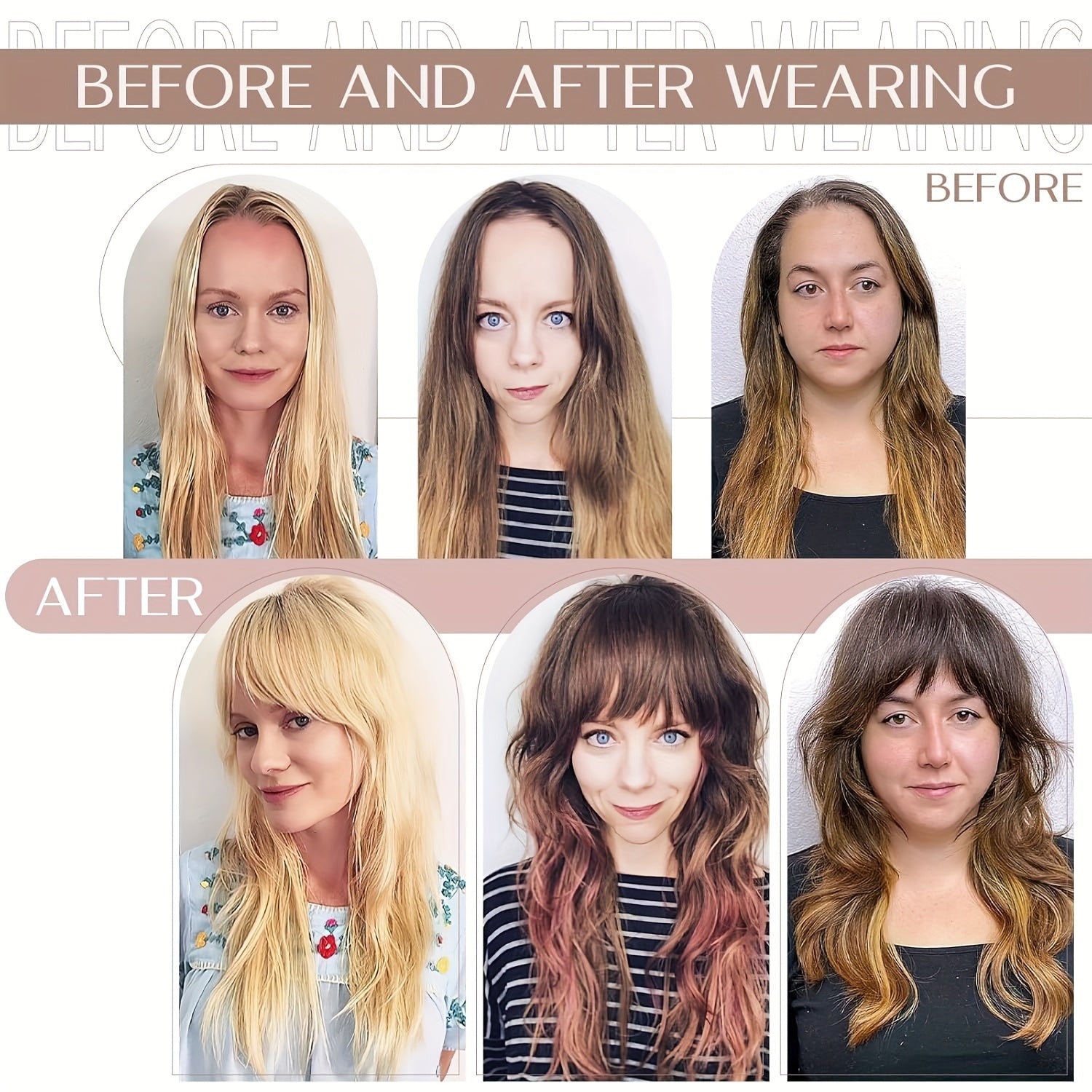 Straight Human Hair, Clip-In Bangs Made from 100% Real Human Hair, Topper with Bangs Hair, Featuring Wispy Styles and a 360° 3D Design. These Hair Extensions are Perfect for Women Looking for Fake Bangs to Wear Daily, O-Shaped Intranet, #12p613 Color
