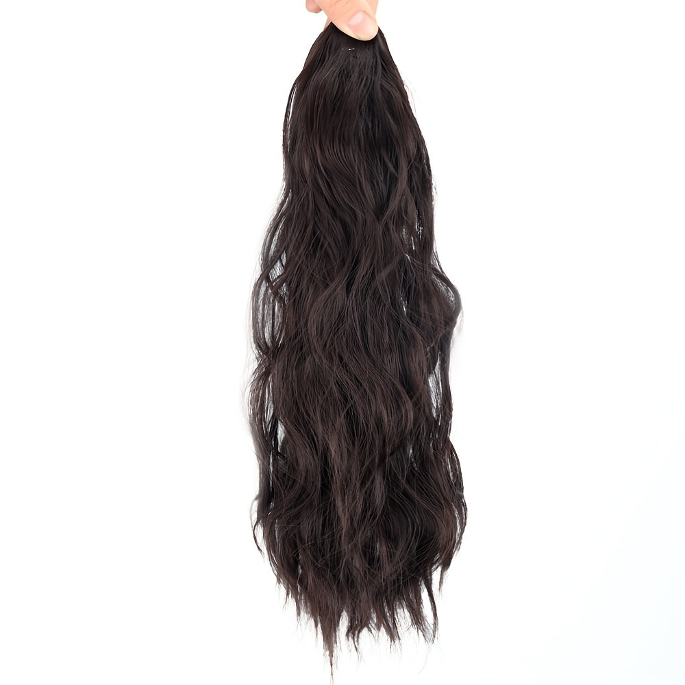 Women'S Curly Wave Ponytail Clip-In Hair Extension, High Temperature Fiber, Easy to Wear, Volumizing, Daily Use, Basic Style