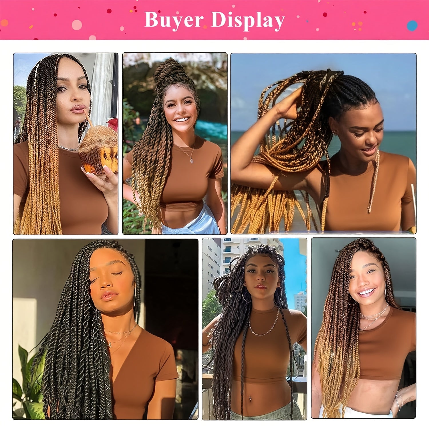 Braiding Hair Pre Stretched 26/30 Inch 8 Packs Ombre Professional Soft Yaki Texture, Itch Free, Hot Water Setting Extensions For Braids, Professional Soft Yaki Texture Color 1B/30/27
