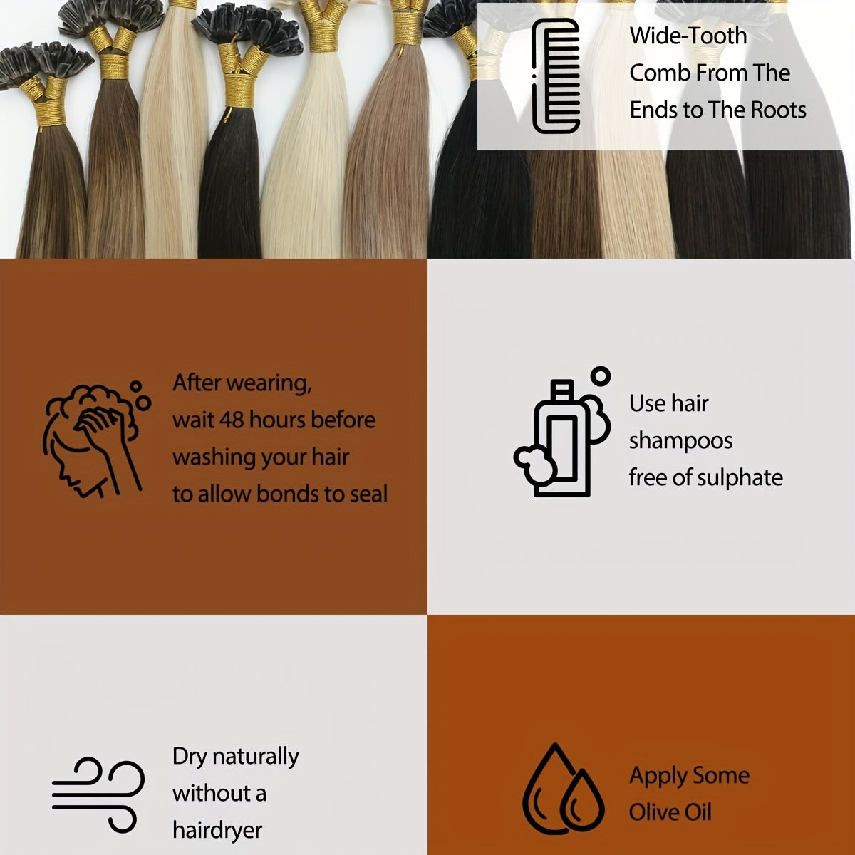 50Stramds/pack 30G Natural Human Hair Extensions Hot Fusion U Tip40.64-55.88 cm Straight Smooth Texture for Women - Natural Look, Adds Length, Multi-Ethnic Friendly, Easy to Attach, Hair Accesories Hair Enhancement for Daily Life, Wedding, Festival.