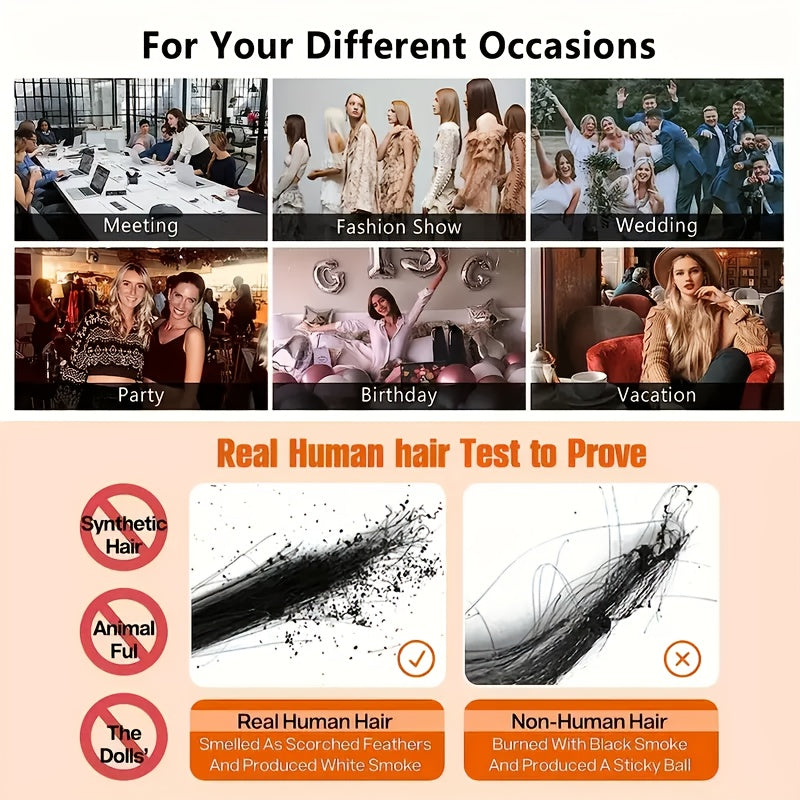 Straight Human Hair, Clip-In Bangs Made from 100% Real Human Hair, Topper with Bangs Hair, Featuring Wispy Styles and a 360° 3D Design. These Hair Extensions are Perfect for Women Looking for Fake Bangs to Wear Daily, O-Shaped Intranet, #12p613 Color