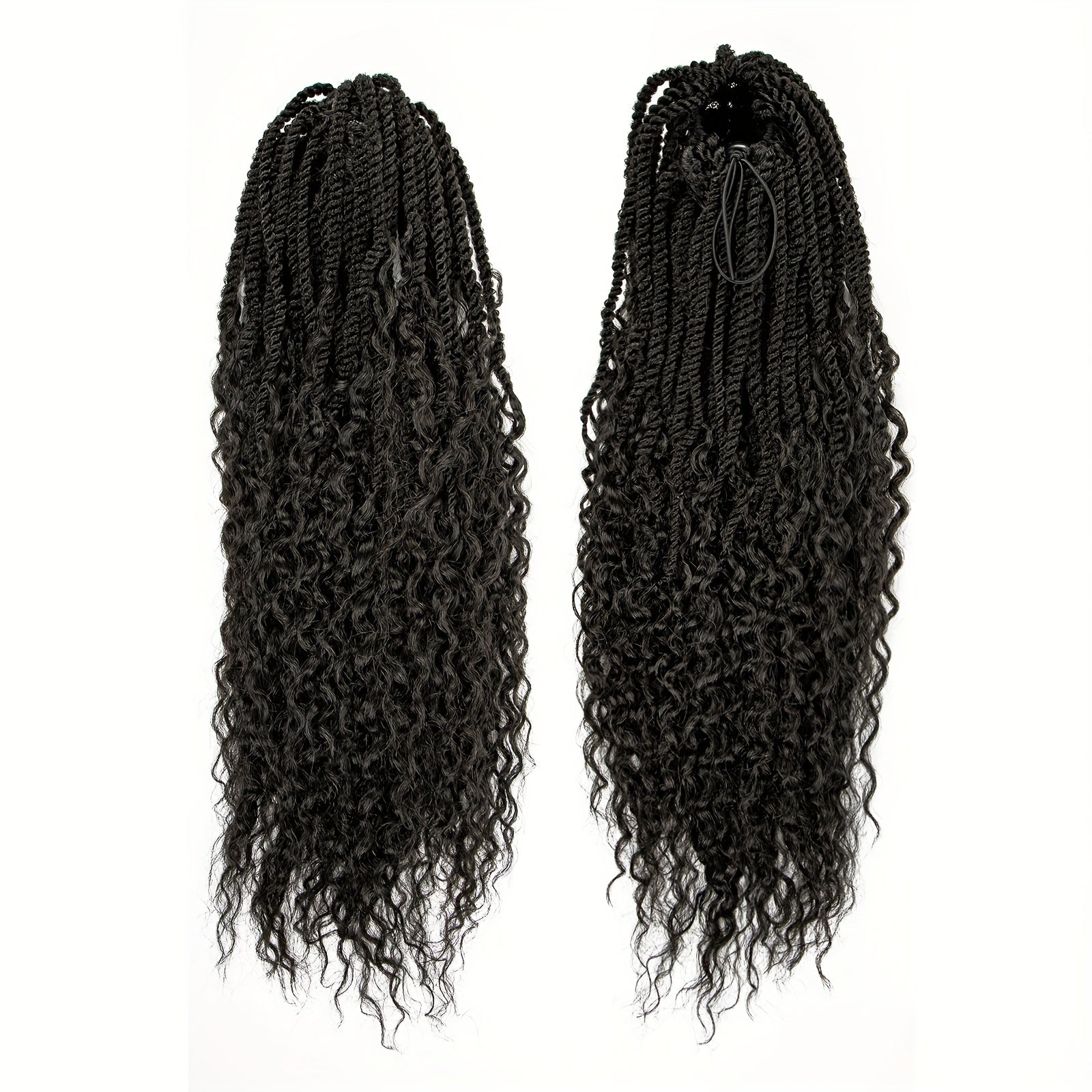 Elegant Synthetic Braided Ponytail Extension for Women - Versatile Hair Accessory, Suitable for All Skin Tones