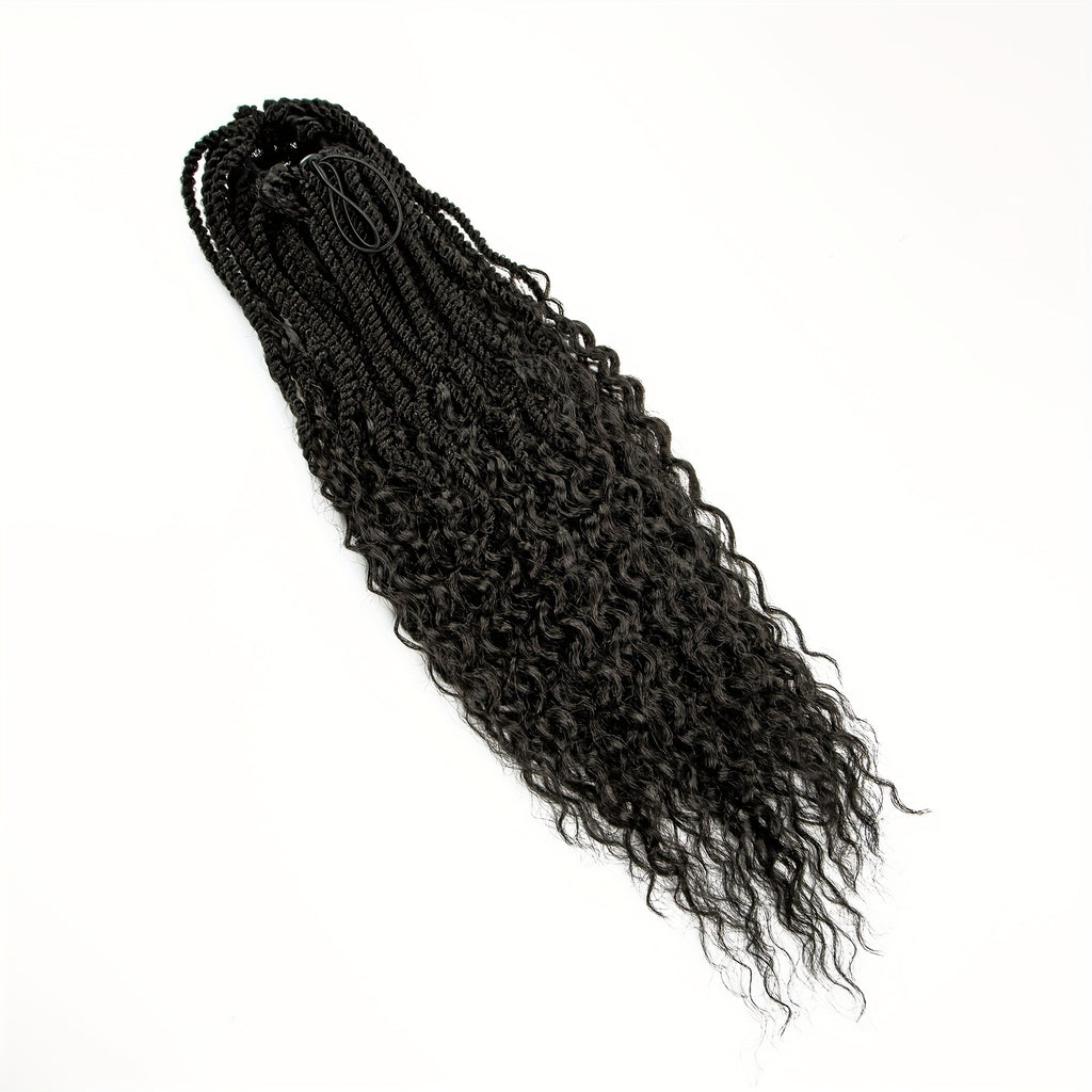 Elegant Synthetic Braided Ponytail Extension for Women - Versatile Hair Accessory, Suitable for All Skin Tones