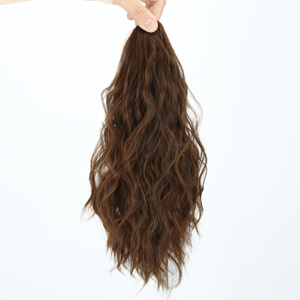 Women'S Curly Wave Ponytail Clip-In Hair Extension, High Temperature Fiber, Easy to Wear, Volumizing, Daily Use, Basic Style