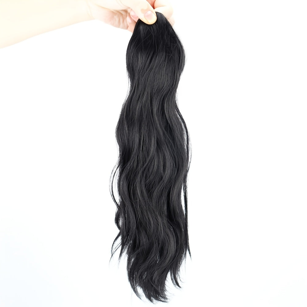 Women'S Curly Wave Ponytail Clip-In Hair Extension, High Temperature Fiber, Easy to Wear, Volumizing, Daily Use, Basic Style